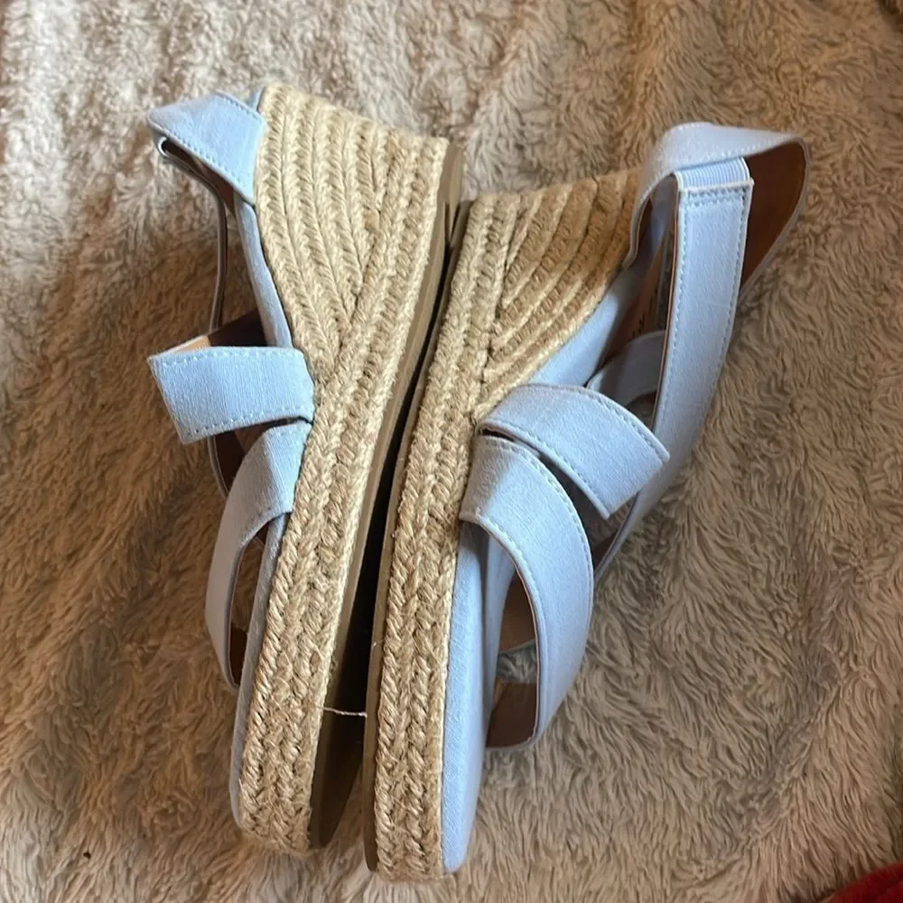 serra espadrilles wedge sandal size 8 baby blue NWT - Picture 7 of 7